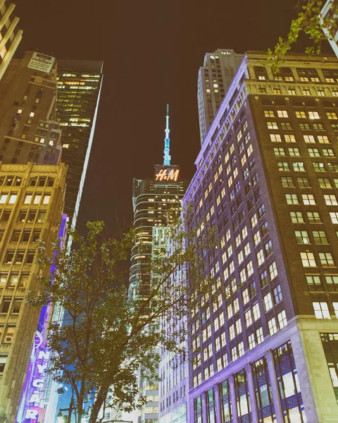 New York City Ottobre 2015 Turisti Notte Lungo Strade Della — Foto Stock