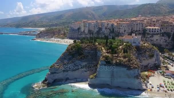 Increíble Naturaleza Costa Tropea Calabria Italia Vídeo — Vídeos de Stock