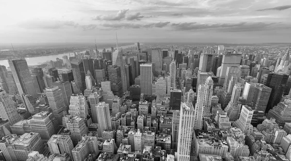 Nueva York Estados Unidos Increíble Vista Aérea Manhattan Atardecer — Foto de Stock
