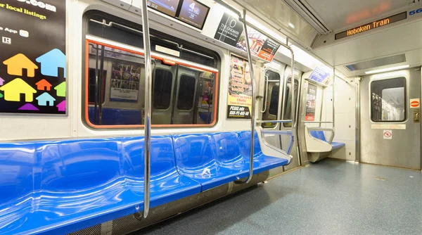 New York City October 2015 Interior Subway Train Subway One — Stock Photo, Image