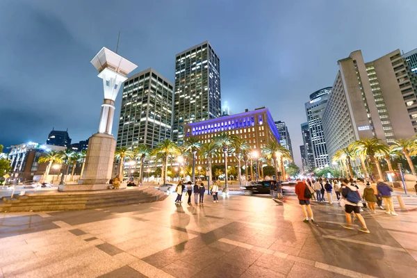 San Francisco Agosto 2017 Edificios Municipales Cerca Embarcadero Por Noche —  Fotos de Stock