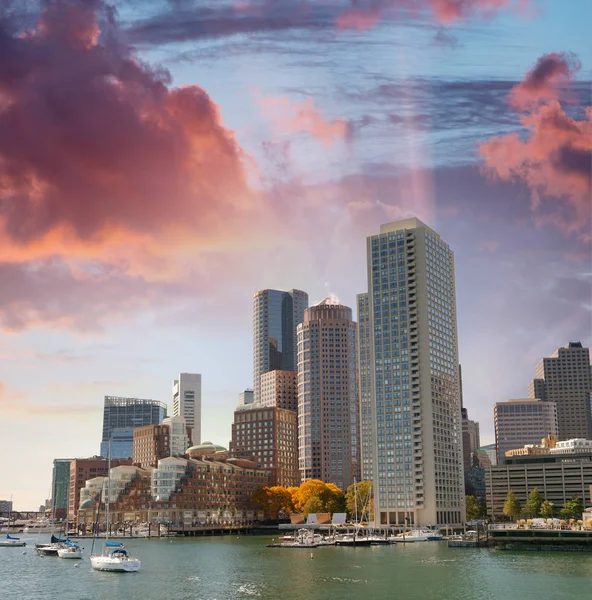 Bellissimo Skyline Boston Massachusetts — Foto Stock
