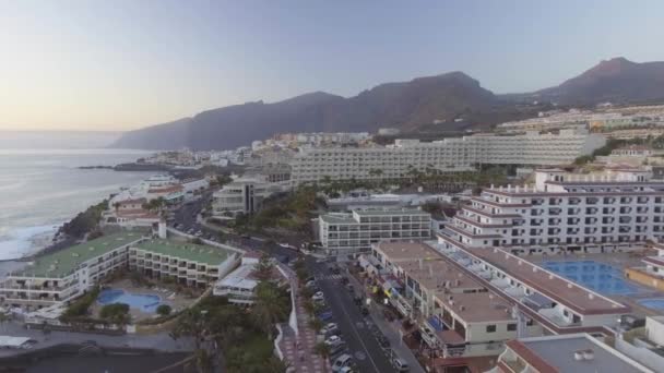 Letecký Pohled Tenerife Pobřeží Santa Cruz Tenerife Kanárské Ostrovy Španělsko — Stock video