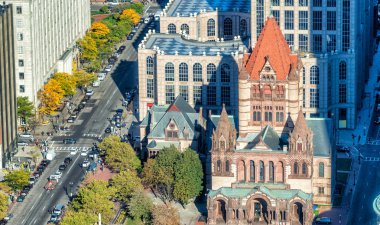 Havadan görünümü of Copley Square, Bost ana citysights biri
