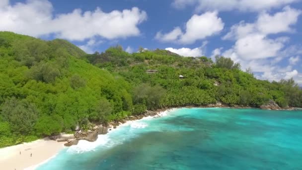 Geweldige Tropisch Strand Oceaan Kust Video — Stockvideo