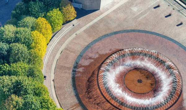 Aerial View Beautiful City Fountain — Stock Photo, Image