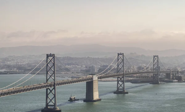 San Francisco Bay Bridge Flygfoto Från Helikopter Kalifornien Usa — Stockfoto