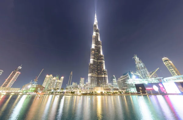 Dubai Emiratos Árabes Unidos Noviembre 2015 Burj Khalifa Por Noche —  Fotos de Stock