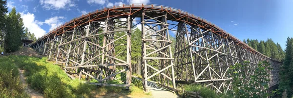 Vista Panorâmica Ponte Madeira Kinsol Trestle Vancouver Island Canadá — Fotografia de Stock