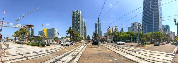 San Diego Juillet 2017 Skyline Ville Près Santa Depot Par — Photo