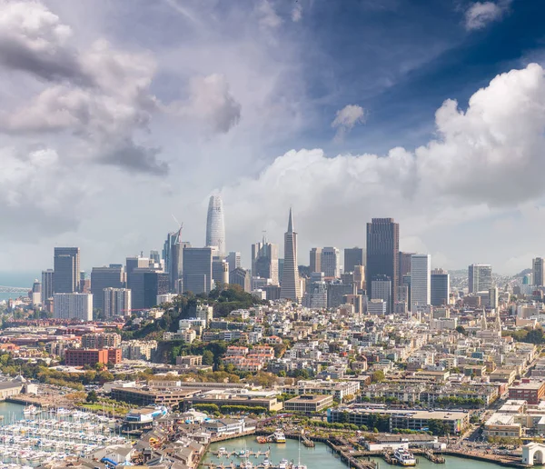 Veduta Aerea Dello Skyline San Francisco Del Molo Una Bella — Foto Stock