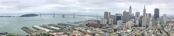 Widok Panoramiczny Lotnicze Miasto San Francisco — Zdjęcie stockowe
