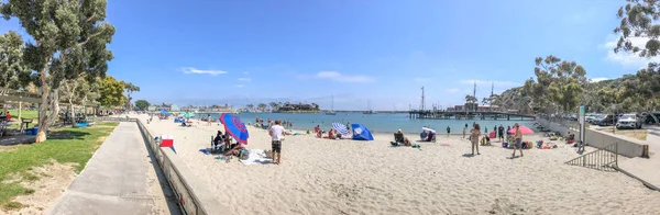 Dana Point Kalifornie Července 2017 Turisté Navštívit Městské Pláže Windy — Stock fotografie