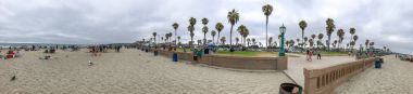 San Diego, Ca - 28 Temmuz 2017: Panoramik misyon Beach Park. Bu ünlü bir turistik 's.