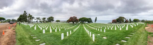 San Diego Iulie 2017 Vedere Panoramică Cimitirului Național Fort Rosecrans — Fotografie, imagine de stoc