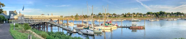 Портленд Або Серпня 2017 Панорамні Хайден Бей Закріпленої Човни Портленд — стокове фото