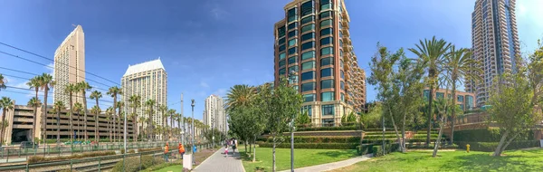 San Diego Juillet 2017 Skyline Ville Martin Luther King Promenade — Photo