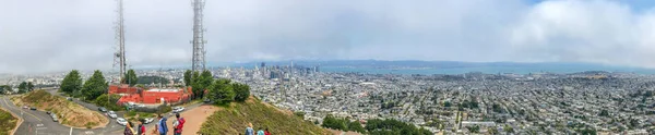 San Francisco Augusti 2017 Turister Njuta Staden Panoramautsikt Från Christmas — Stockfoto
