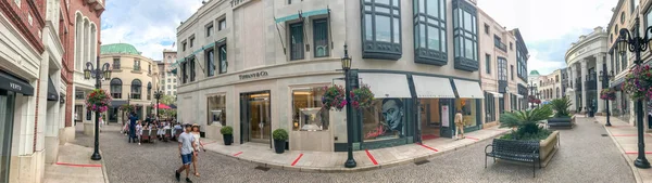 Beverly Hills 1Er Août 2017 Touristes Rodeo Drive Rodeo Drive — Photo