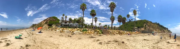 Santa Barbara Agosto 2017 Los Turistas Disfrutan Playa Ciudad Santa —  Fotos de Stock