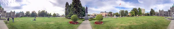 Victoria Canada Augustus 2017 Toeristen Bezoeken Parlement City Park Vicotoria — Stockfoto