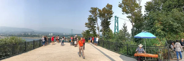 Vancouver Canadá Agosto 2017 Turistas Mirador Propect Point Stanley Park — Foto de Stock