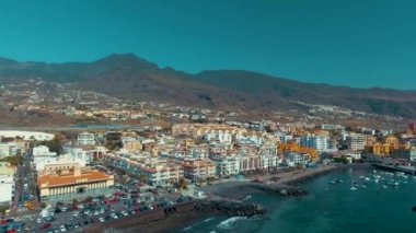 Candelaria şehir sahil şeridi Tenerife, Santa Cruz de Tenerife, Kanarya Adaları, İspanya, video 