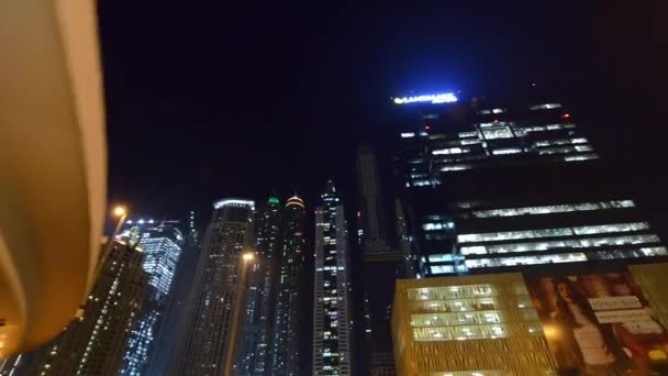 Dubai Marina Felhőkarcolók Egyesült Arab Emírségek Videóinak — Stock videók