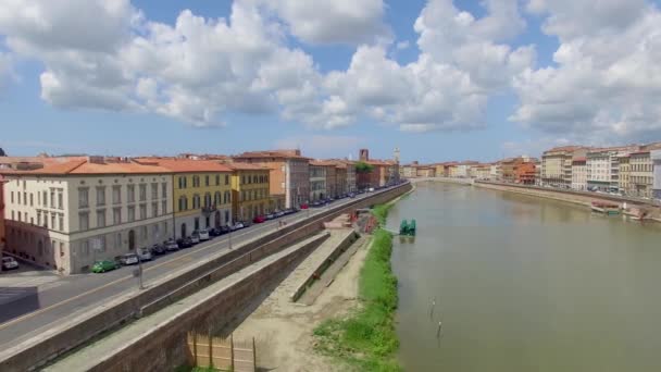Overhead Panoramic Aerial View Pisa Italy Video — Stock Video