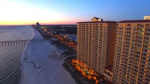 Luchtfoto panoramisch uitzicht van Daytona Beach, Florida — Stockvideo