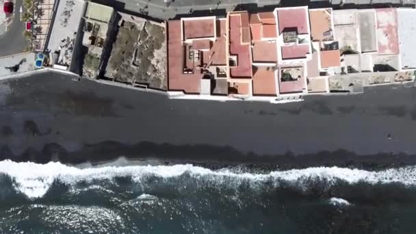 Vista Aérea Costa Praia Vulcana Vídeo — Vídeo de Stock