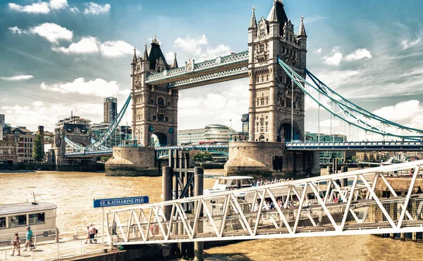 Piękny Widok Mostu Tower Bridge Londyn — Zdjęcie stockowe