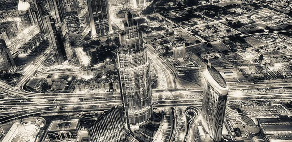 Dubai Décembre 2016 Vue Aérienne Centre Ville Dubaï Nuit Ville — Photo