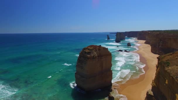 Prachtig Uitzicht Apostelen Victoria Australië Video — Stockvideo