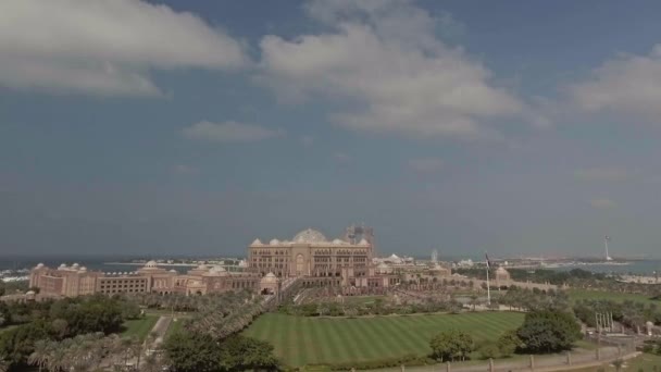 Úžasné Emirates Palace Luxusní Hotel Abú Dhabí Spojené Arabské Emiráty — Stock video