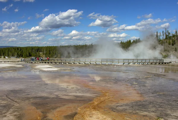 Colorful Pool Yellowstone National Park Geyser Basin — Stock Photo, Image