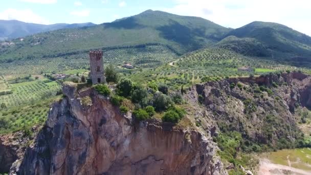 Caprona Kule Pisa Toskana Talya Için Havadan Görünümü — Stok video