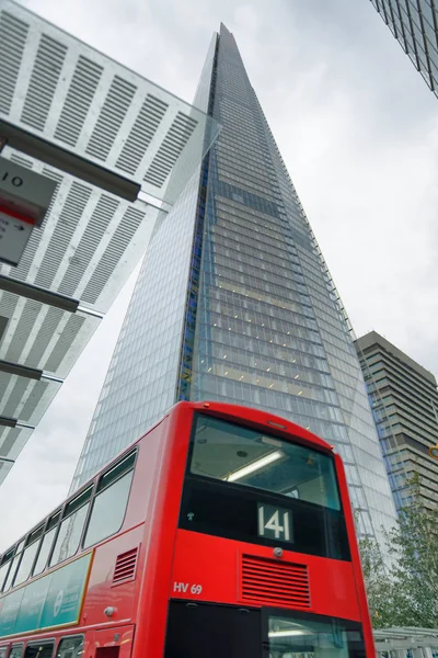 Londres Setembro 2016 Vista Para Cima Edifício Shard Arranha Céu — Fotografia de Stock