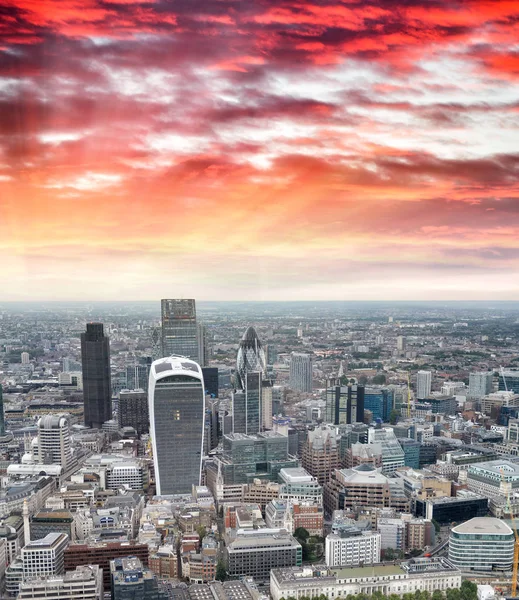 Vista Aérea Cidade Londres Skyline — Fotografia de Stock