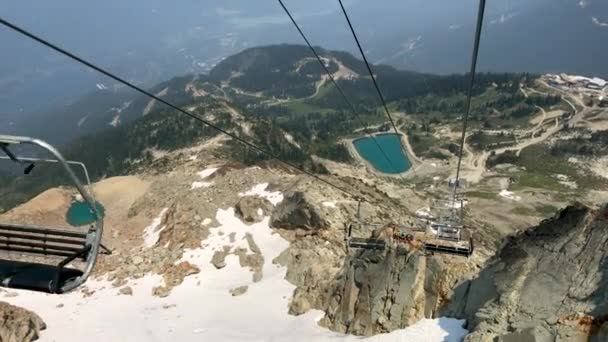 Telesiyej Fitzsimmons Aralığında Garibaldi Provincial Park Kuzeybatı Kenarında Bulunan Whistler — Stok video