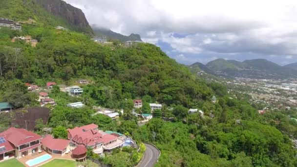 Mahe Panoramisch Bergzicht Seychellen Archipel — Stockvideo