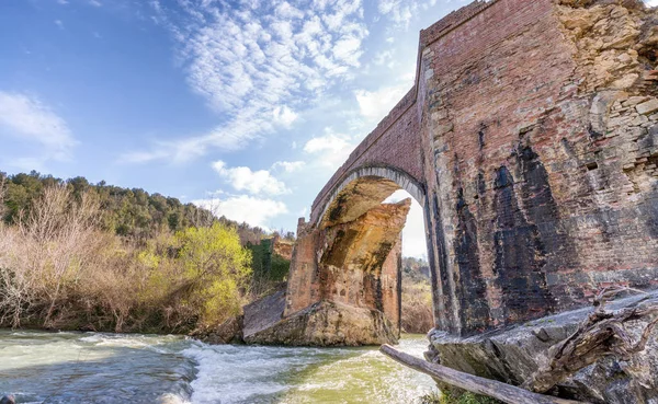 Maravilloso Puente Antiguo Sobre Arroyo — Foto de Stock