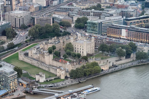 Londýn Září 2016 Letecký Pohled Tower London Městské Panorama Noci — Stock fotografie