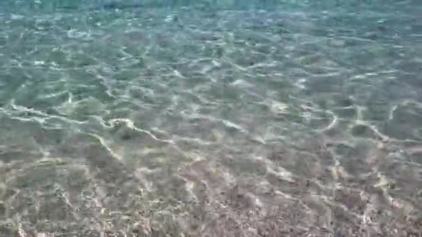 Ondulação Água Mar Limpo Dia Ensolarado — Vídeo de Stock