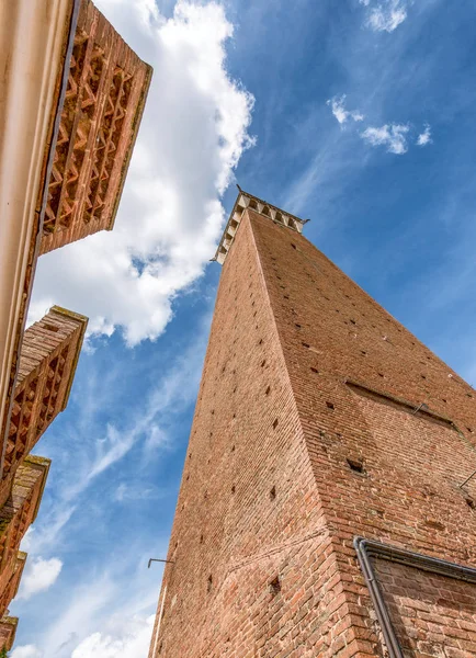 Siena Włochy Wspaniały Średniowieczny Detal Architektoniczny — Zdjęcie stockowe