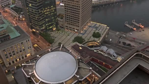 Vancouver Canadá Agosto 2017 Vista Aérea Del Horizonte Ciudad Edificios — Vídeos de Stock