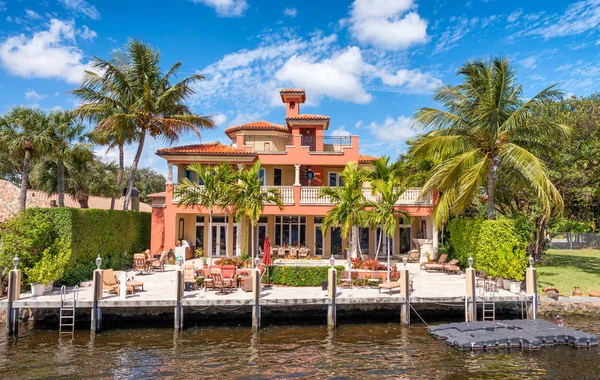 Fort Lauderdale February 2016 Beautiful Homes City Canals Fort Lauderdale — Stock Photo, Image
