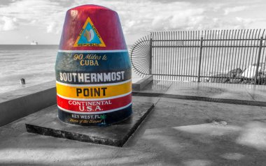 En güneydeki nokta siyah ve beyaz arka plan, Florida ile