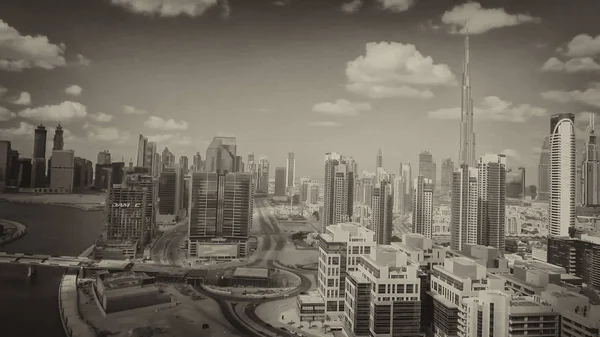 Dubai Emirados Árabes Unidos Dezembro 2016 Vista Aérea Centro Cidade — Fotografia de Stock