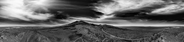 Panorama Flygfoto Över Teide Vulkanen Skymningen Teneriffa Spanien — Stockfoto